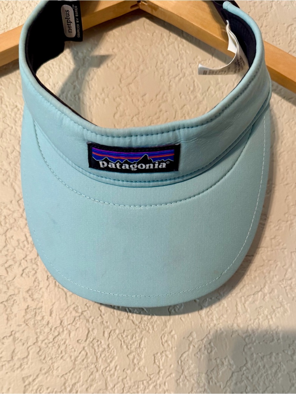 Patagonia P-6 Sun Visor Hat Teal Blue Adjustable